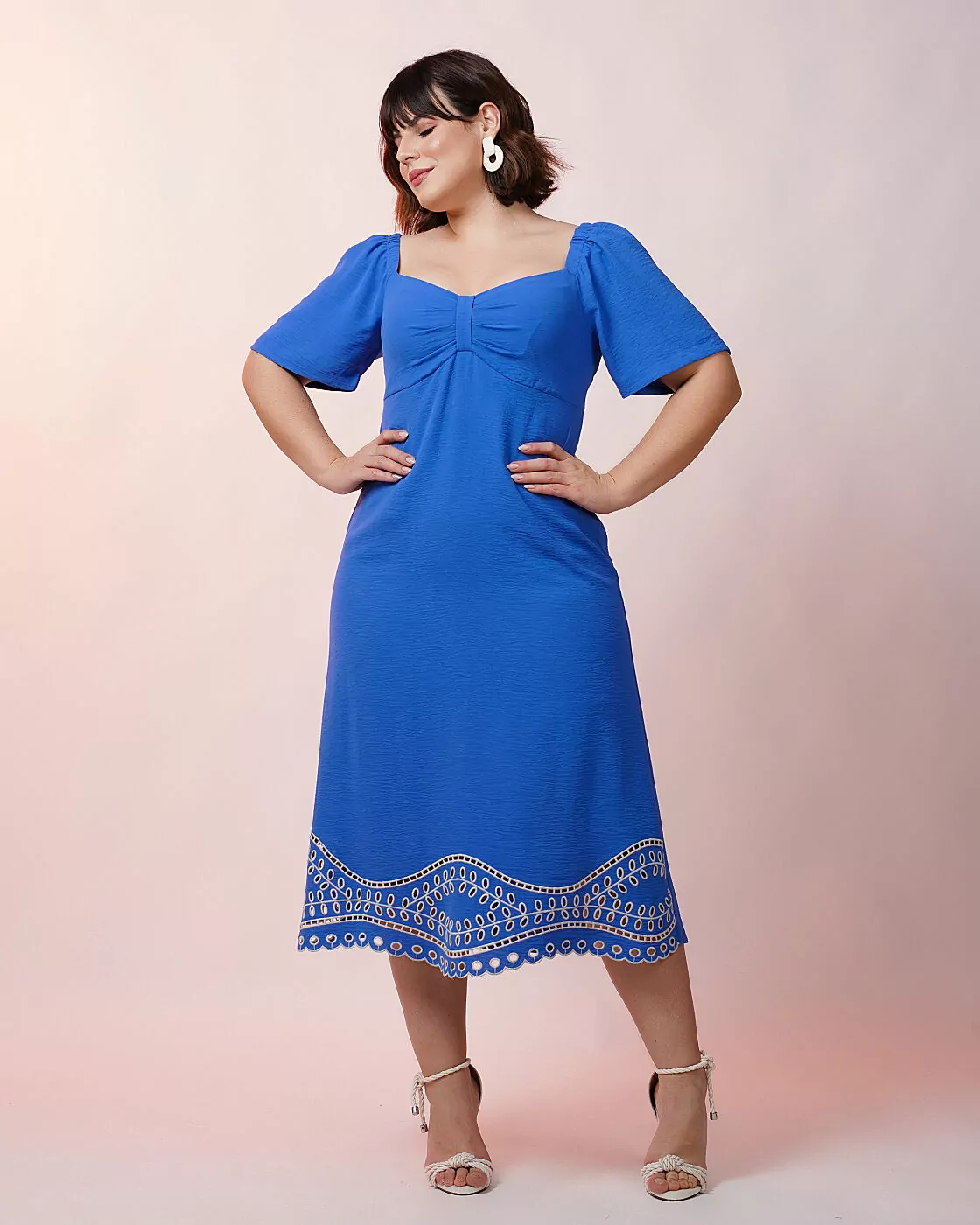 Blue Dress Gown - Shanes Curve Designers